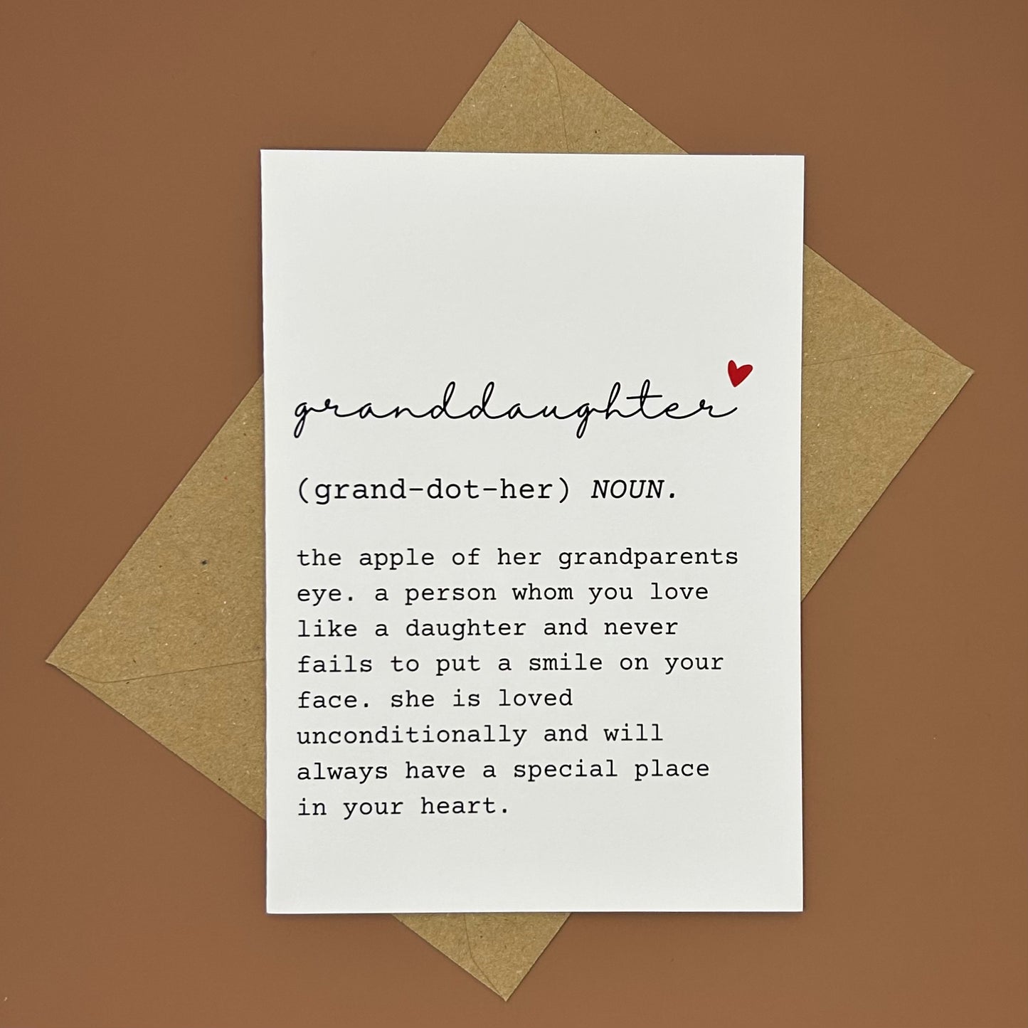 Granddaughter Definition Greeting Card