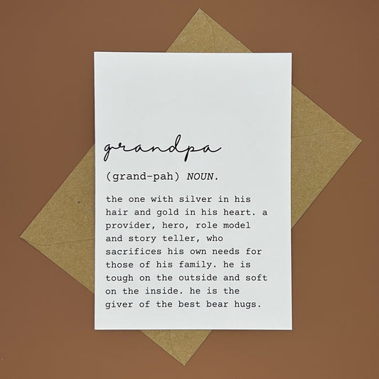 Grandpa Definition Greeting Card