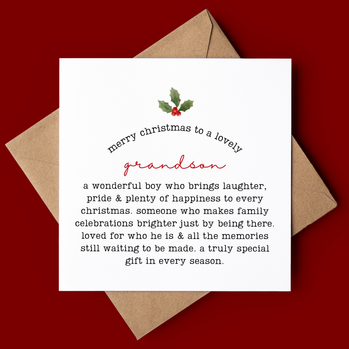 Grandson Christmas Card