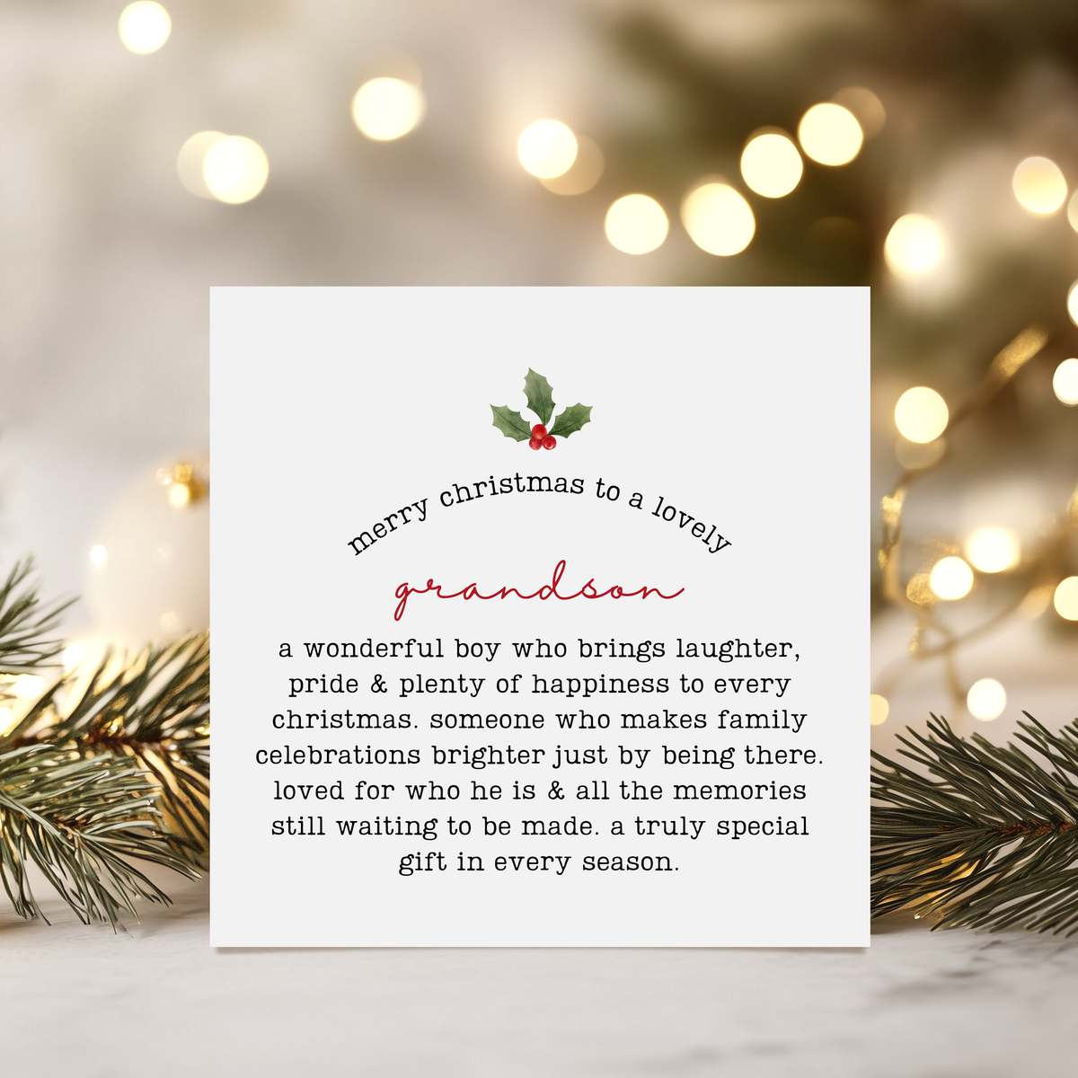 Grandson Christmas Card
