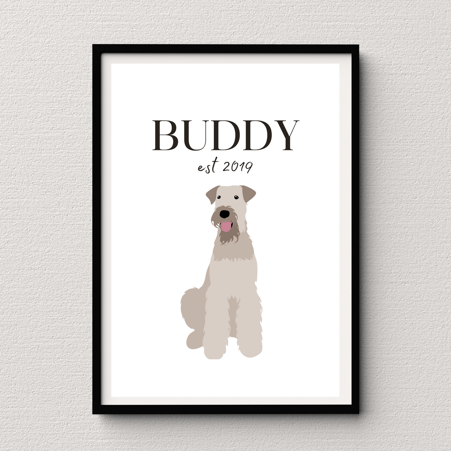 Personalised Airedale Terrier Pet Print