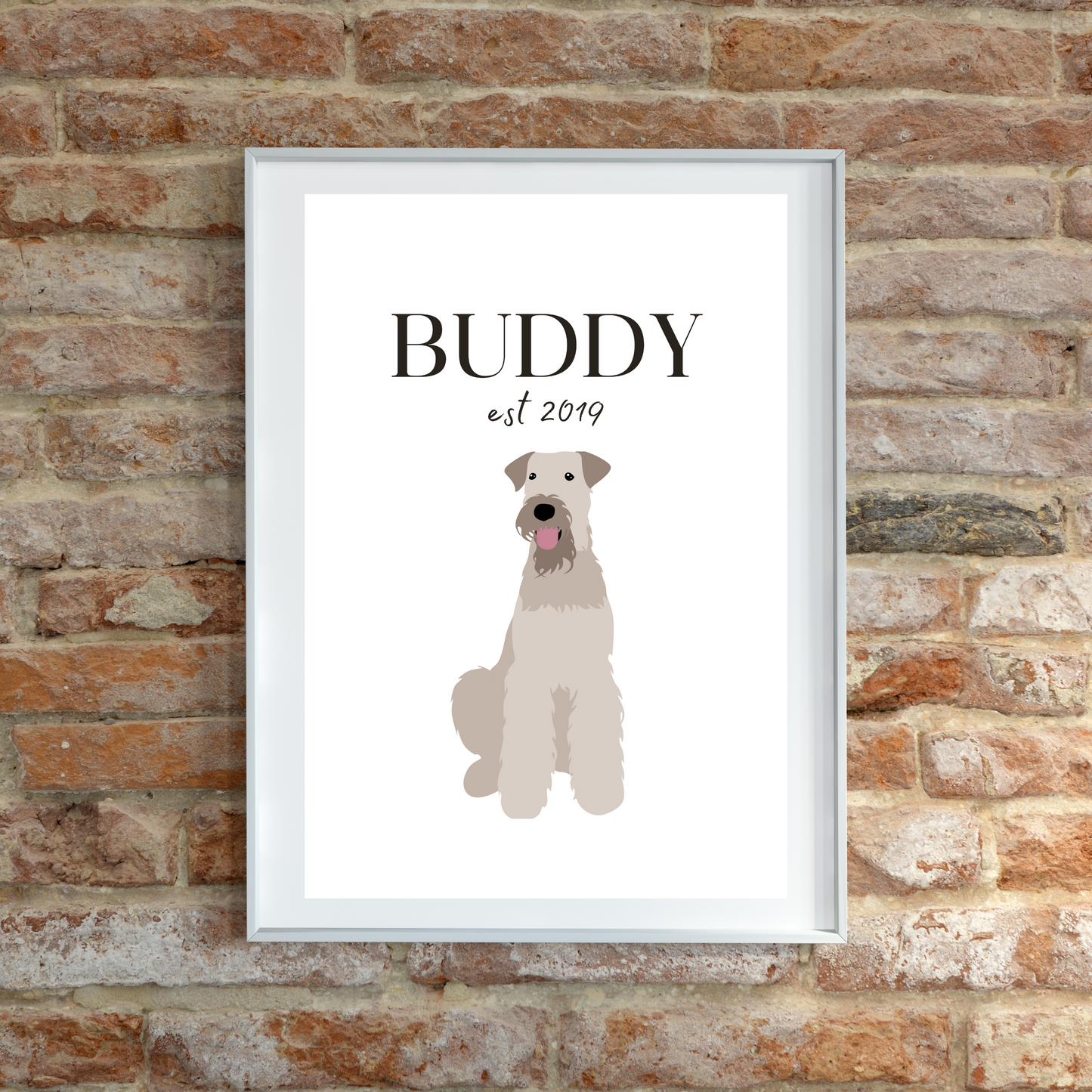 Personalised Airedale Terrier Pet Print