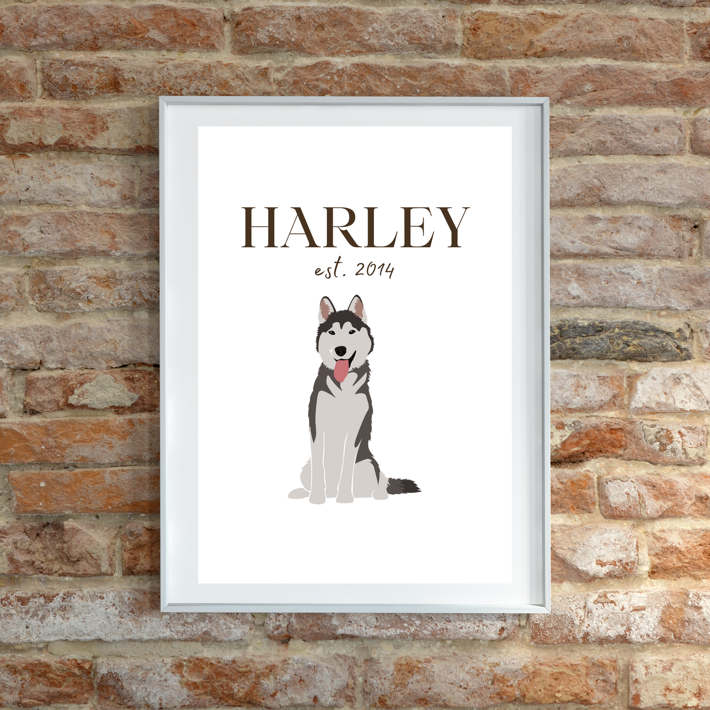 Personalised Husky Pet Print