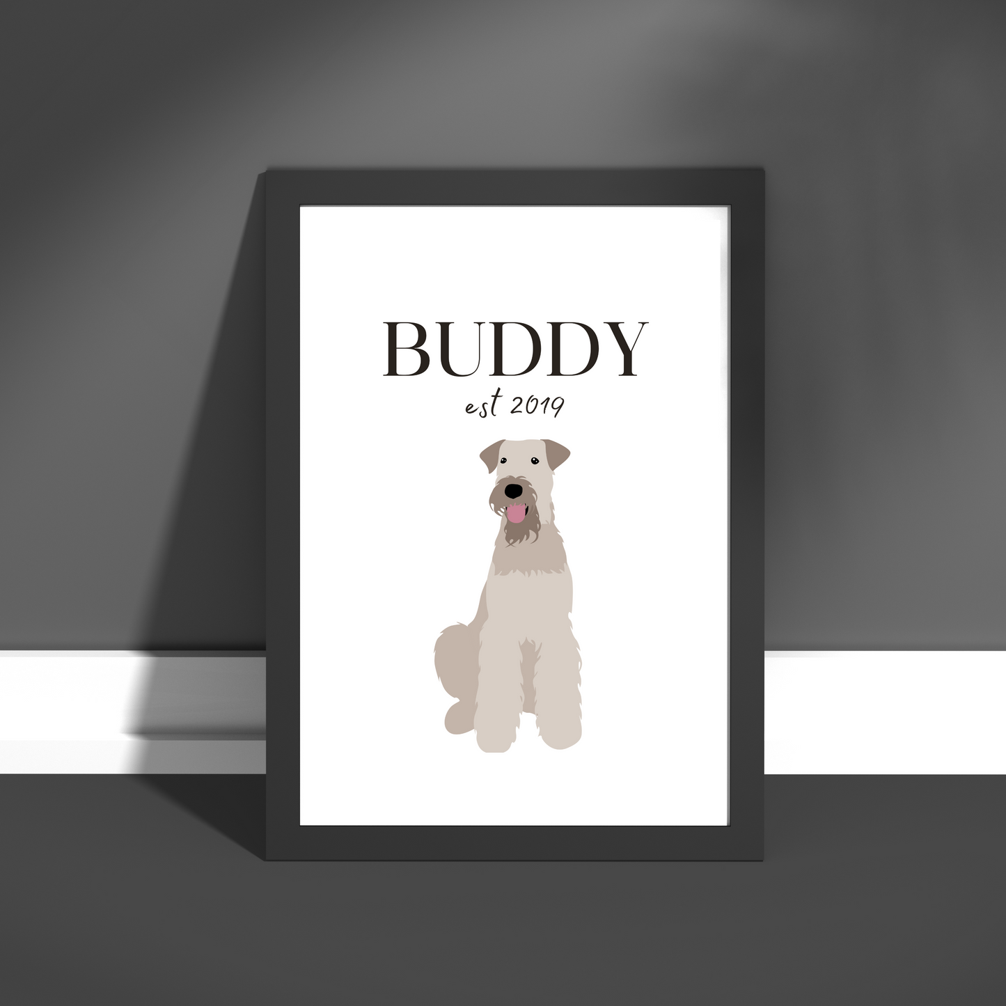 Personalised Airedale Terrier Pet Print