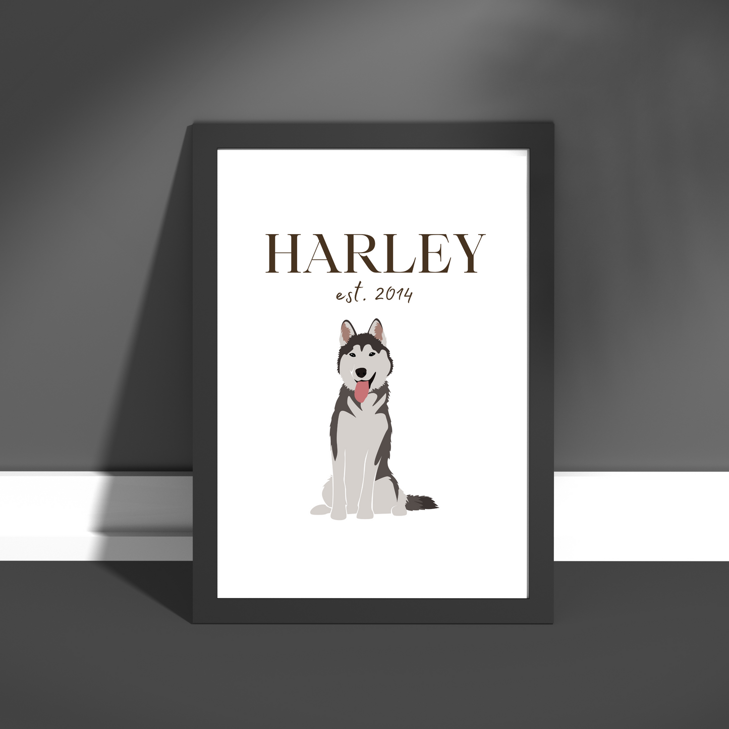 Personalised Husky Pet Print