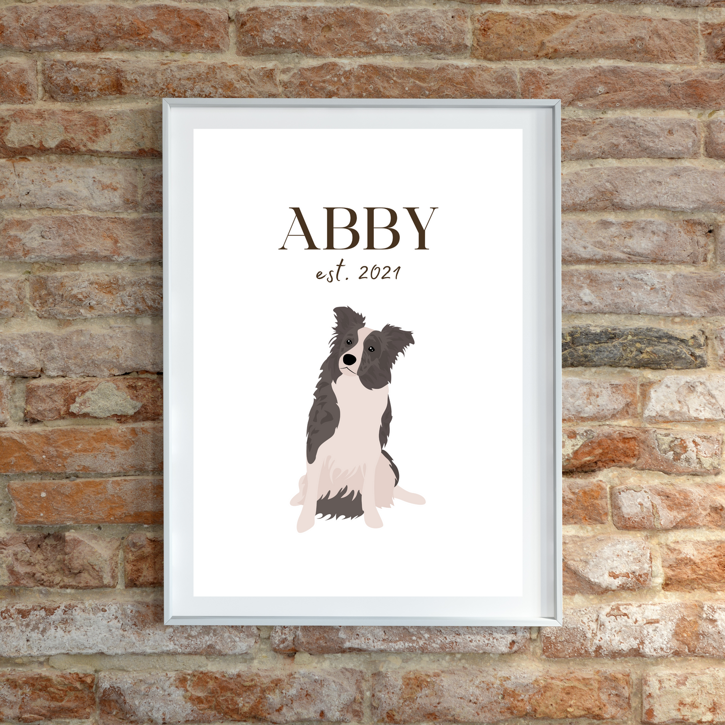 Personalised Border Collie Pet Print