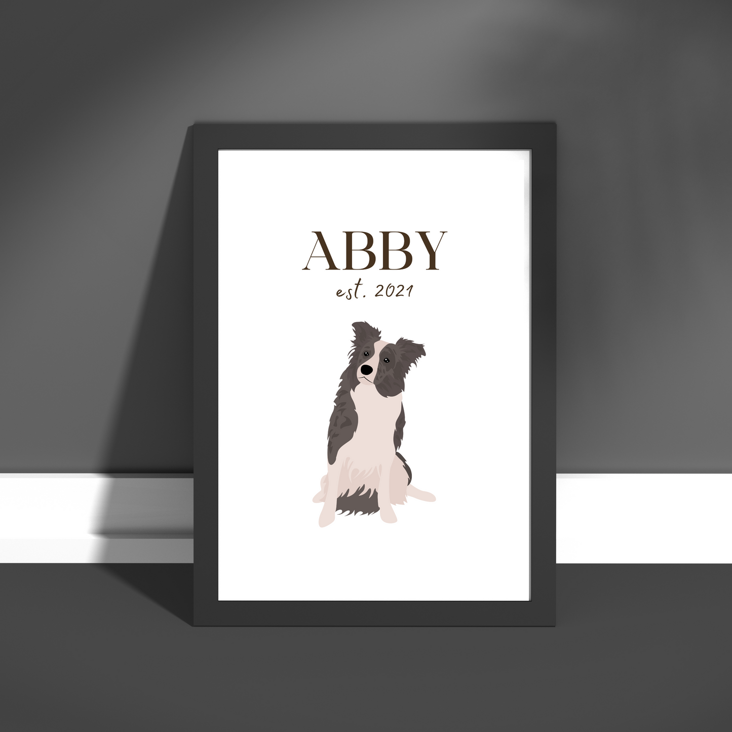 Personalised Border Collie Pet Print