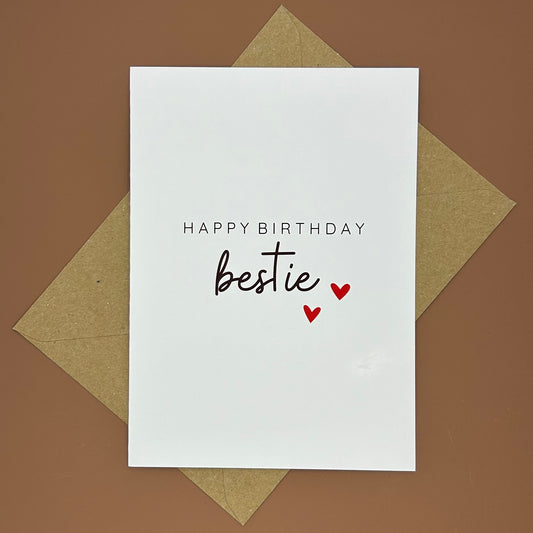 Bestie Birthday Card