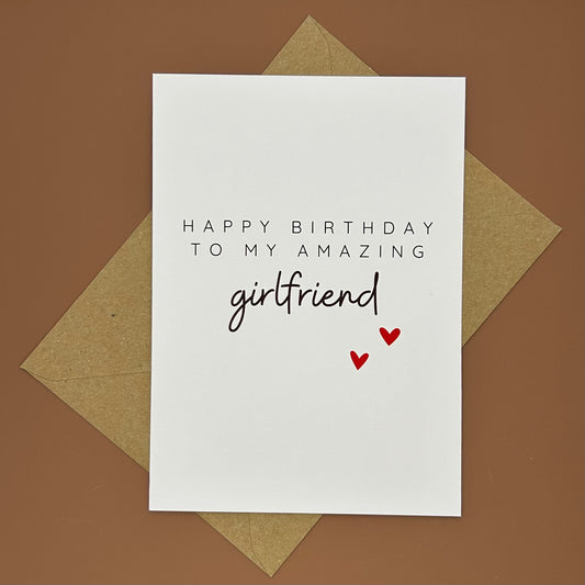 Girlfriend Birthday Card