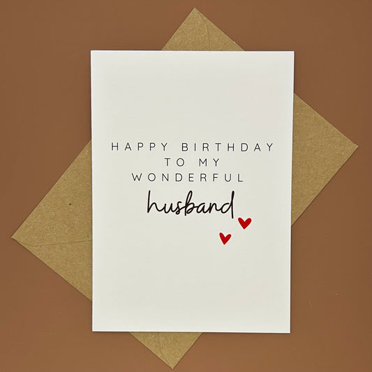 Husband Birthday Card