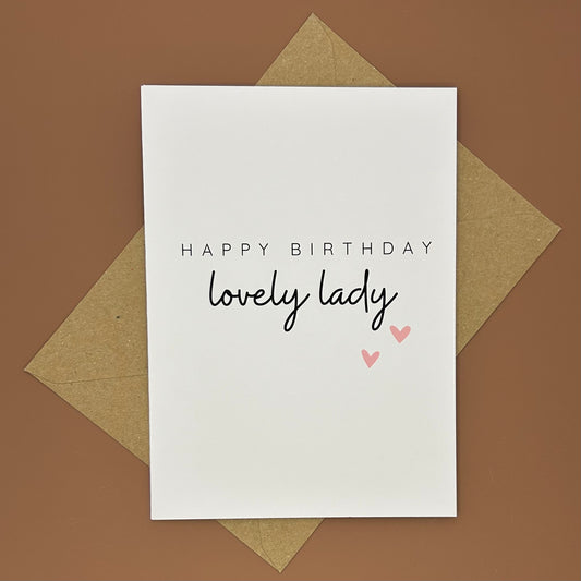 Lovely Lady Birthday Card