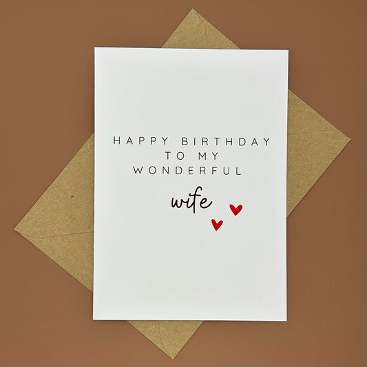 Wife Birthday Card