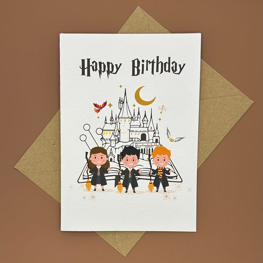 Hogwarts Themed Birthday Card