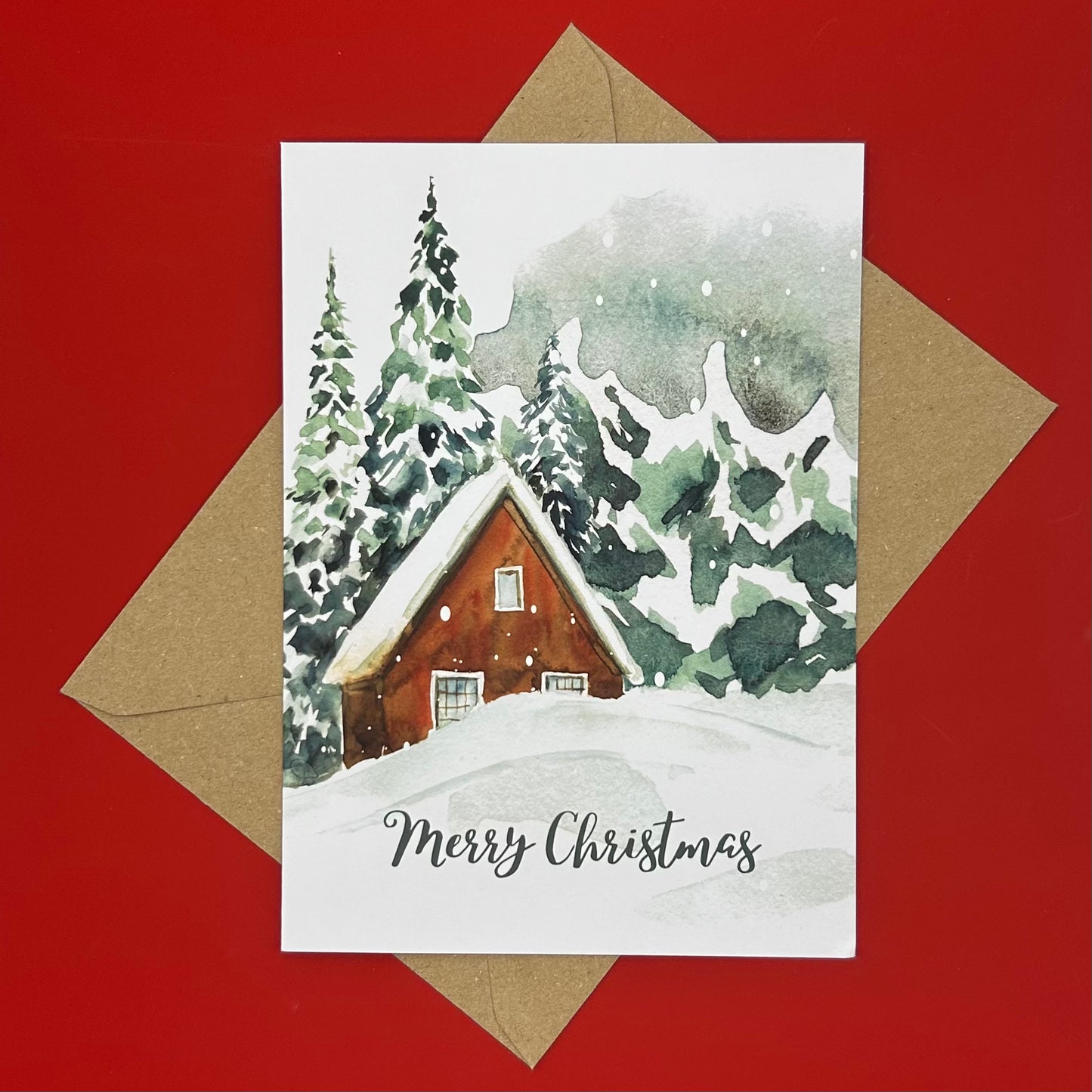 House in the Snow Christmas Card