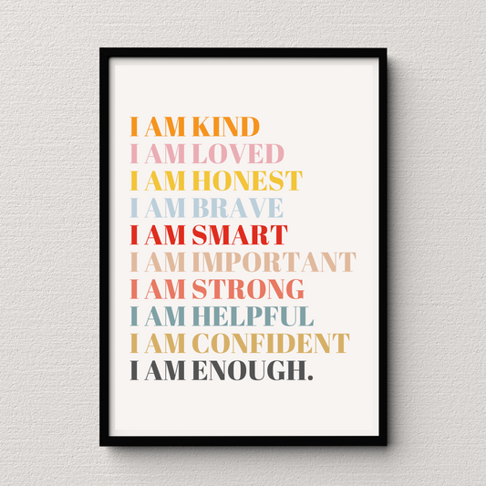 'I Am' Affirmations Print