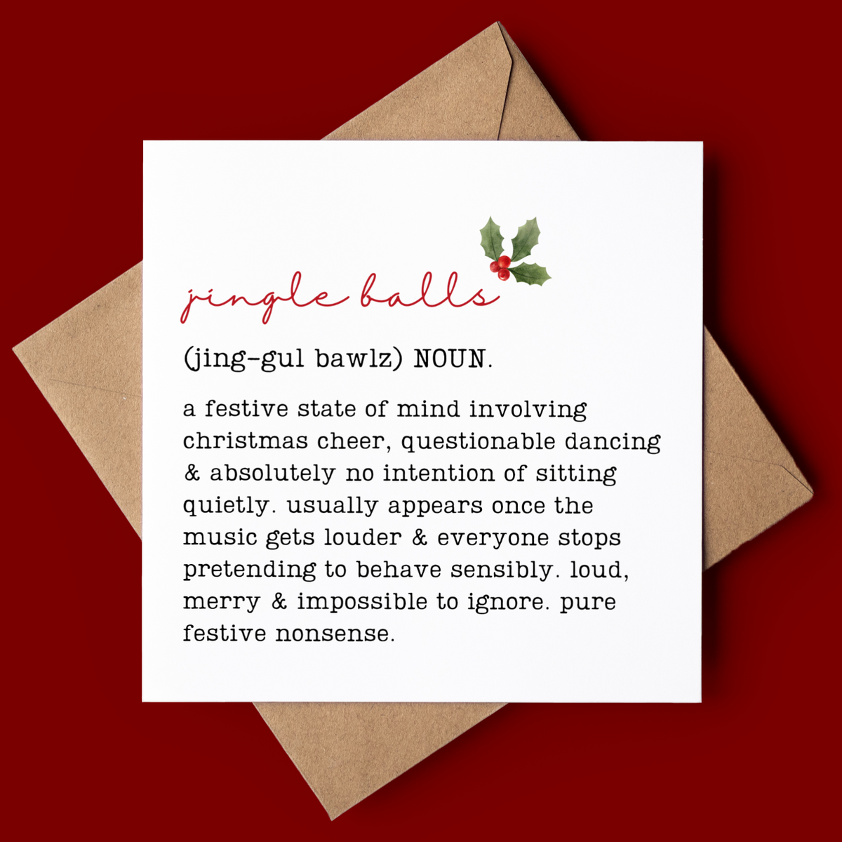 Jingle Balls Christmas Card