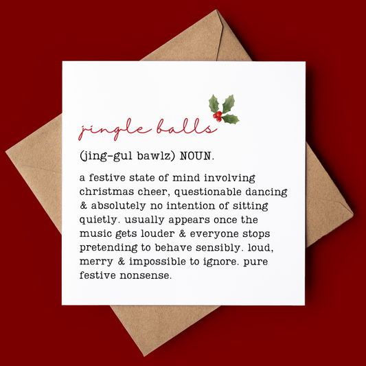 Jingle Balls Christmas Card