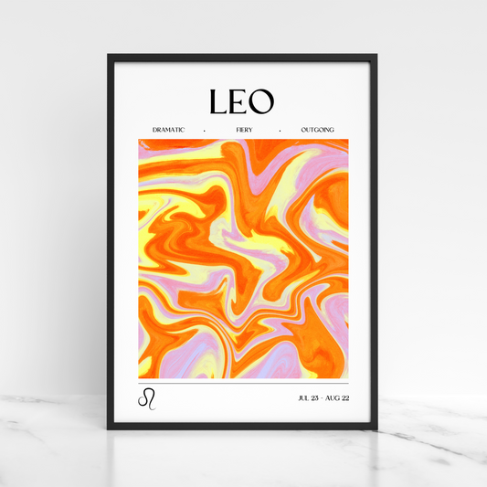 Leo Star Sign Print