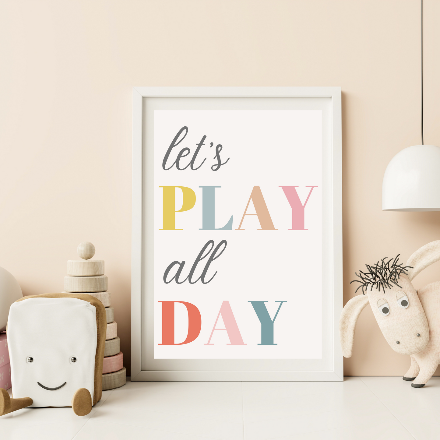 'Let's Play All Day' Print