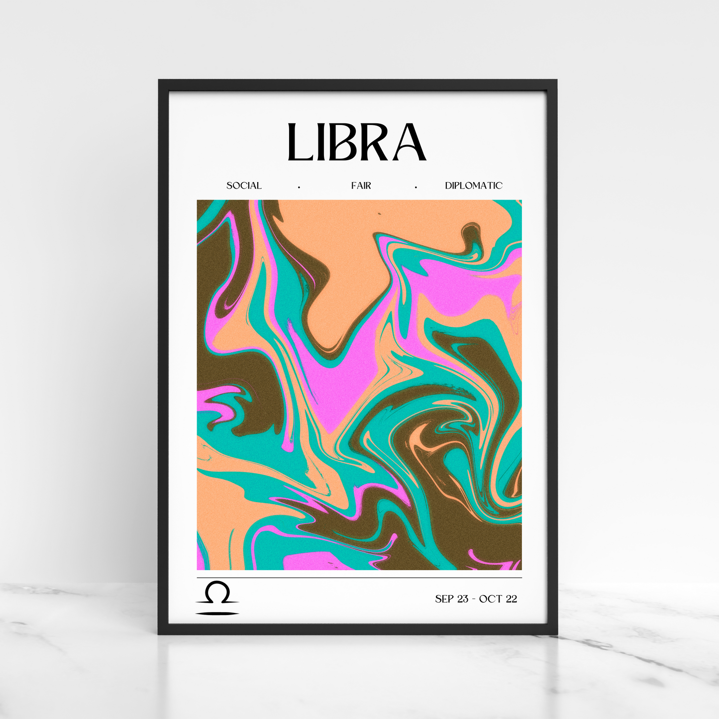 Libra Star Sign Print