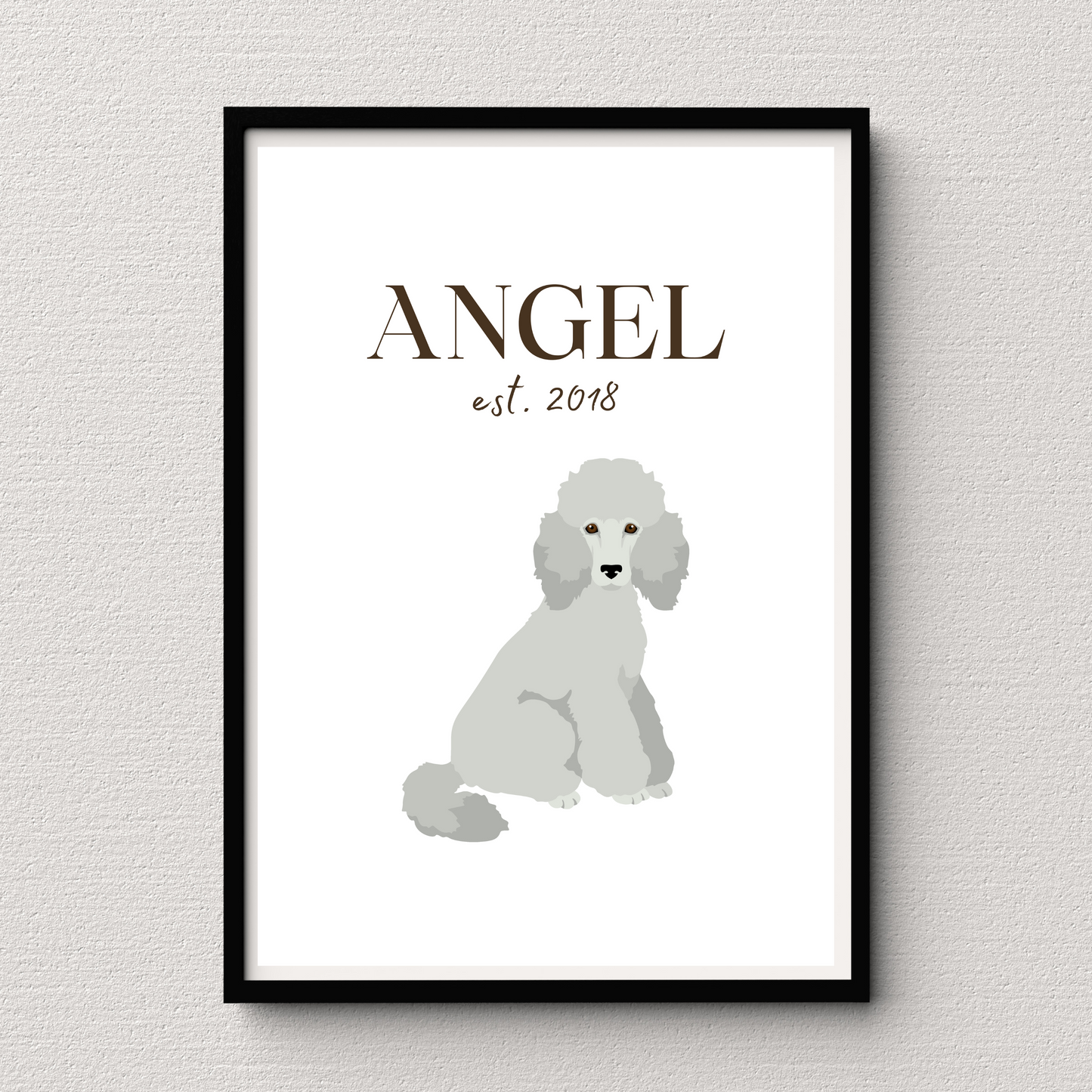 Personalised Poodle Pet Print