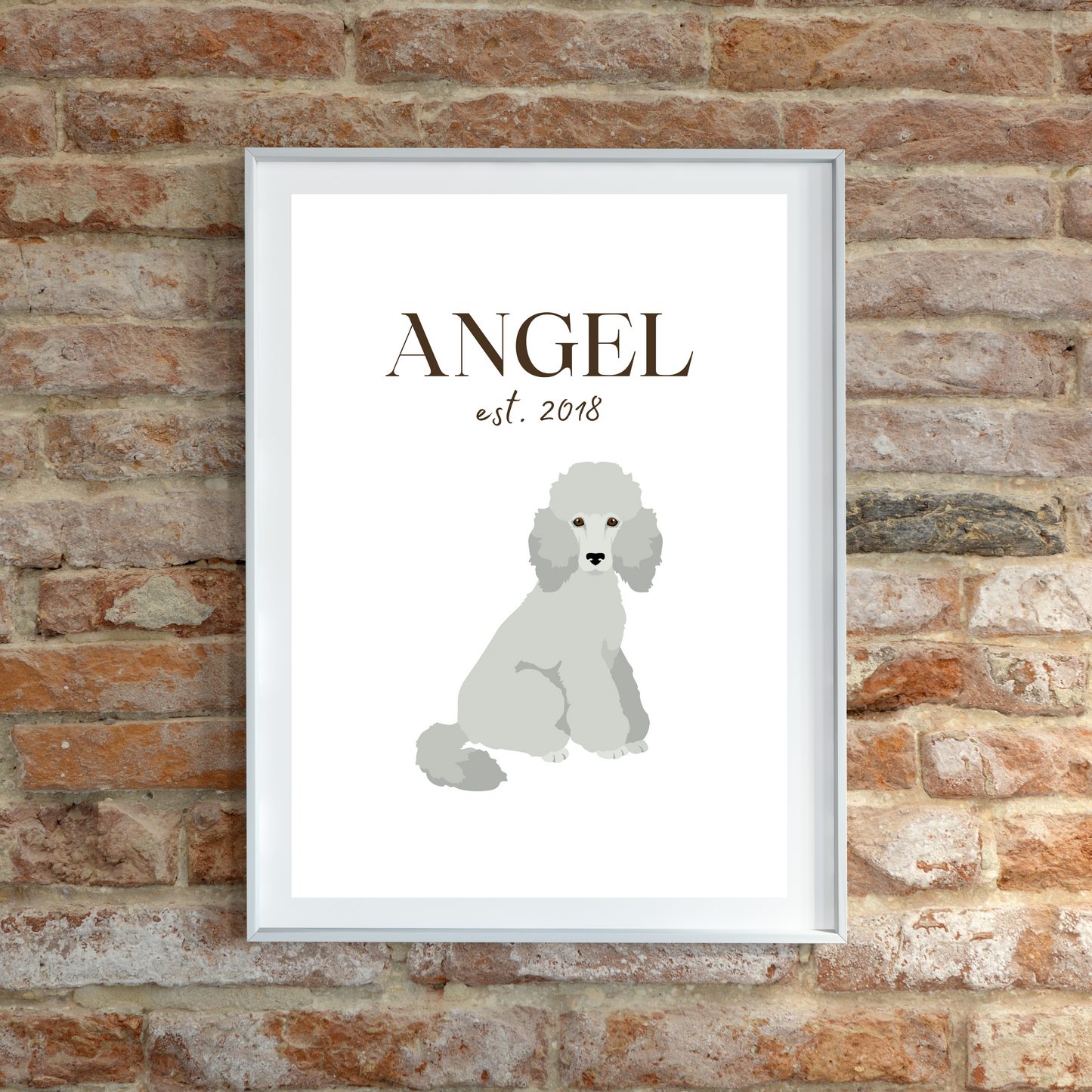 Personalised Poodle Pet Print