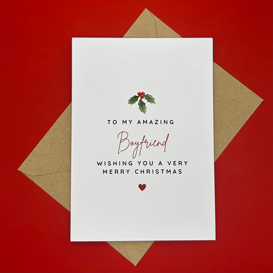 Boyfriend Christmas Card