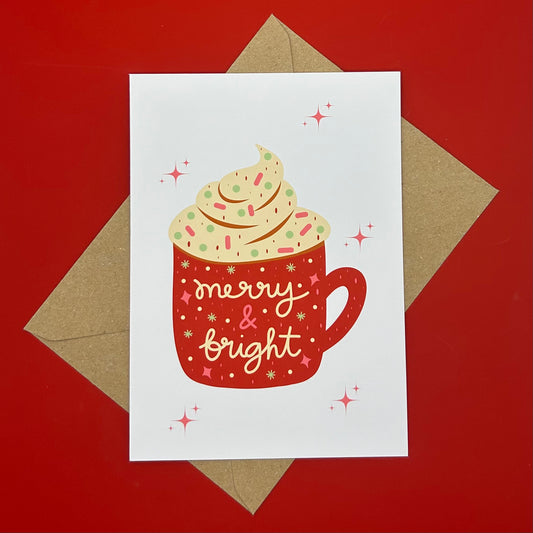 Merry & Bright Mug Christmas Card