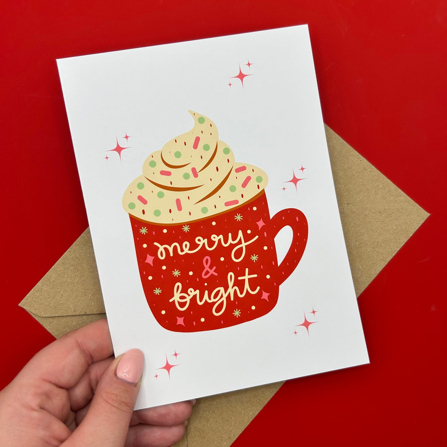 Merry & Bright Mug Christmas Card