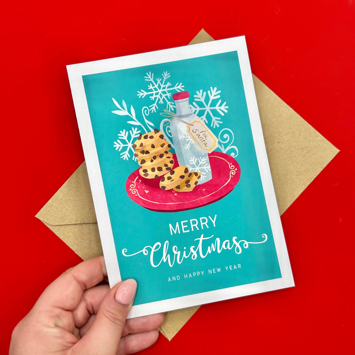 Milk & Cookies Christmas Card