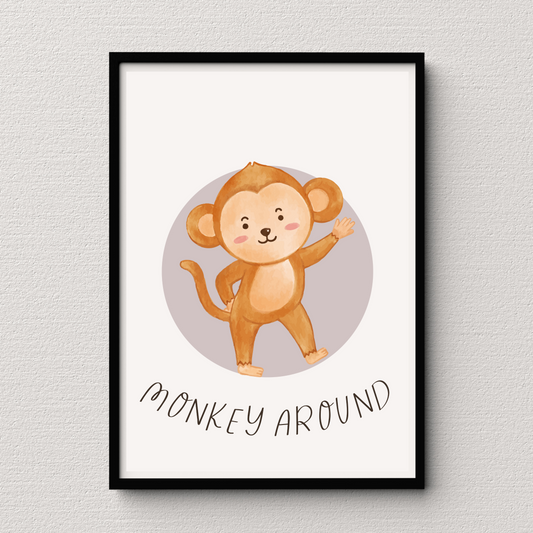 'Monkey Around' Monkey Print