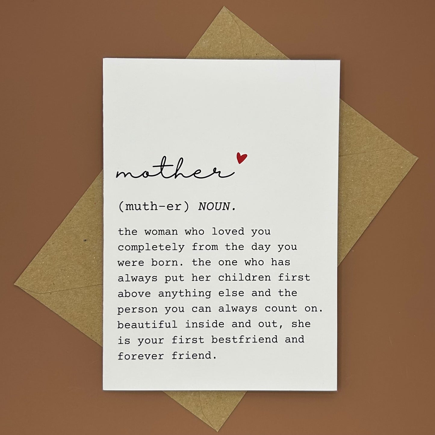 Mother Definition Greeting Card