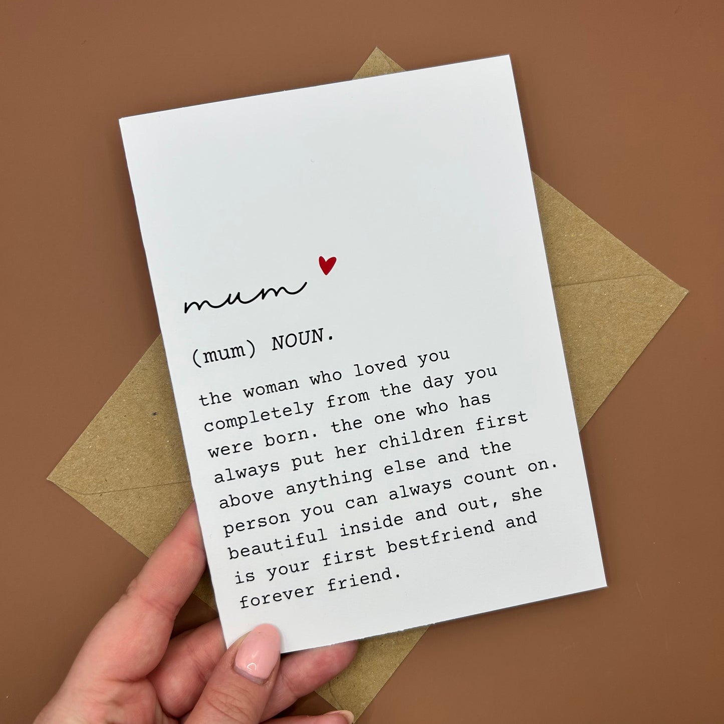 Mum Definition Greeting Card