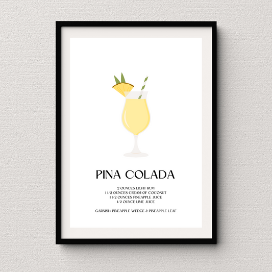 Pina Colada Cocktail Print