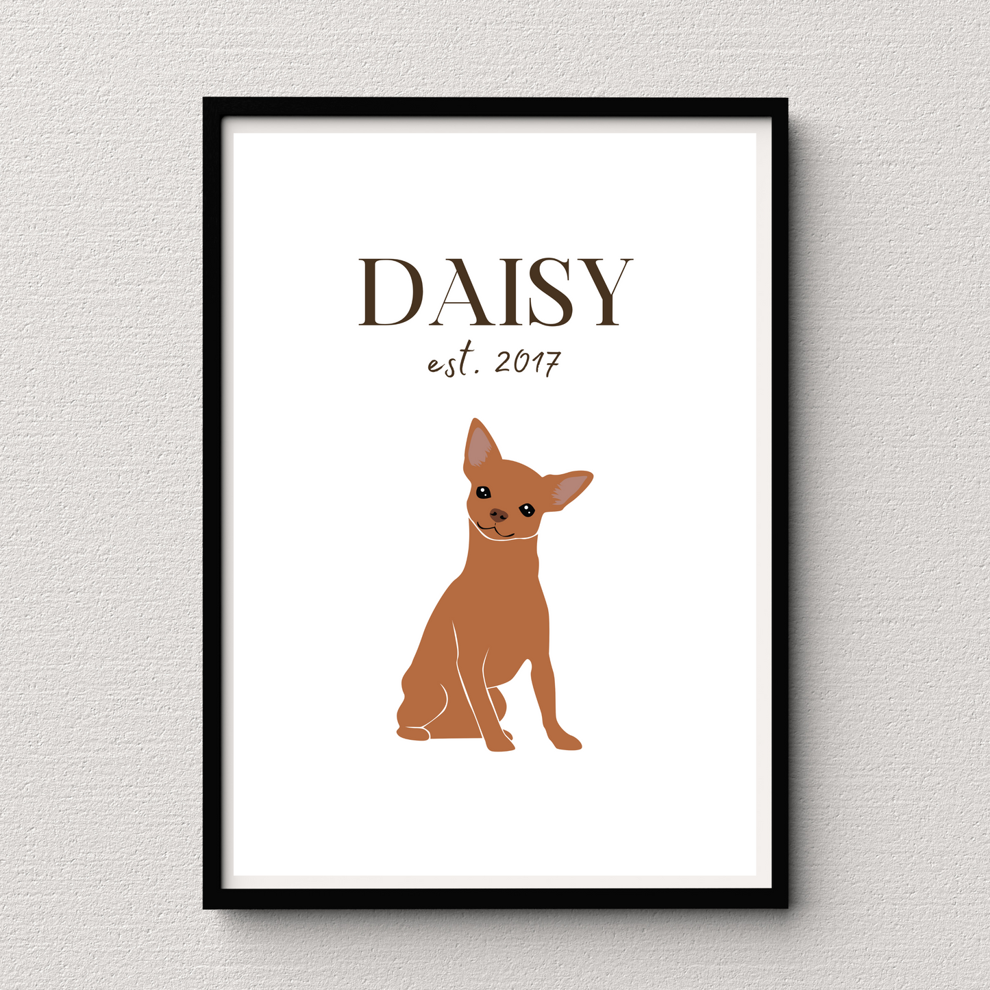 Personalised Chihuahua Pet Print