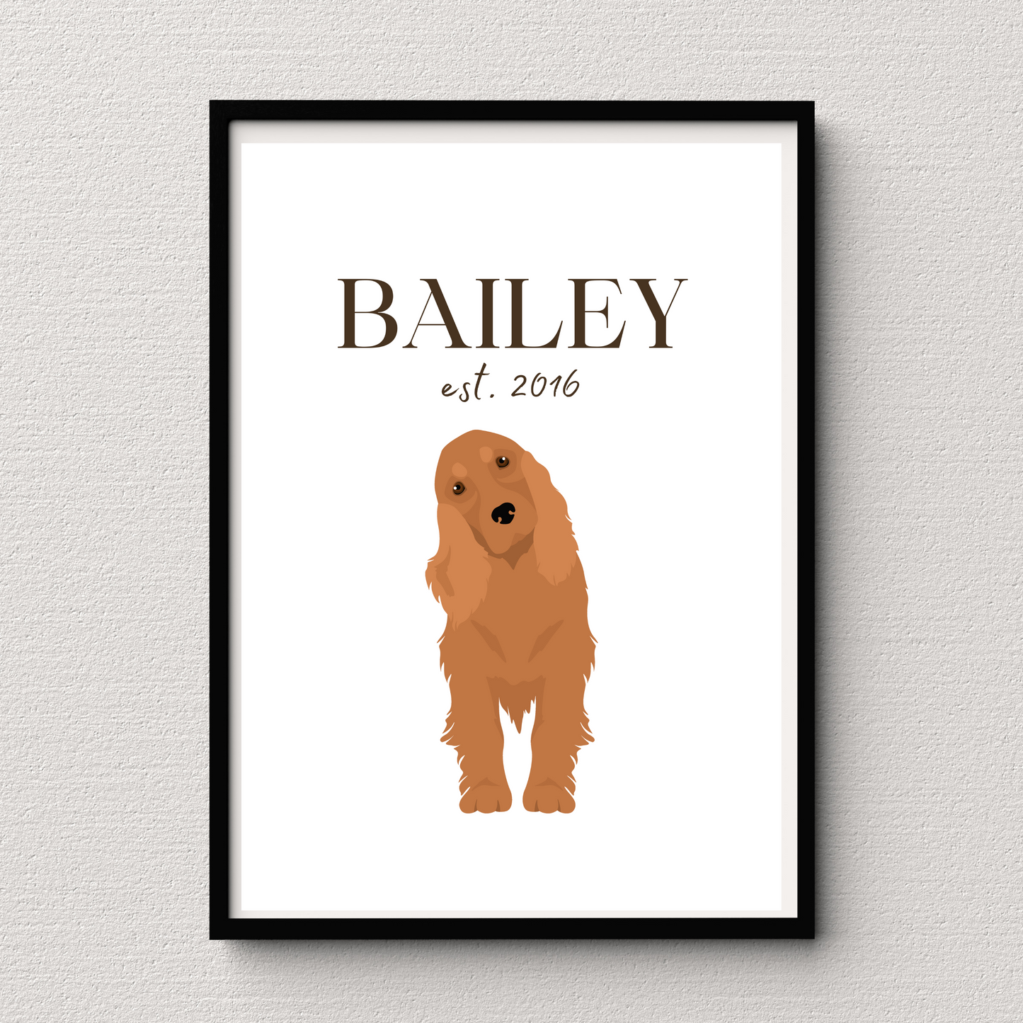 Personalised Cocker Spaniel Pet Print