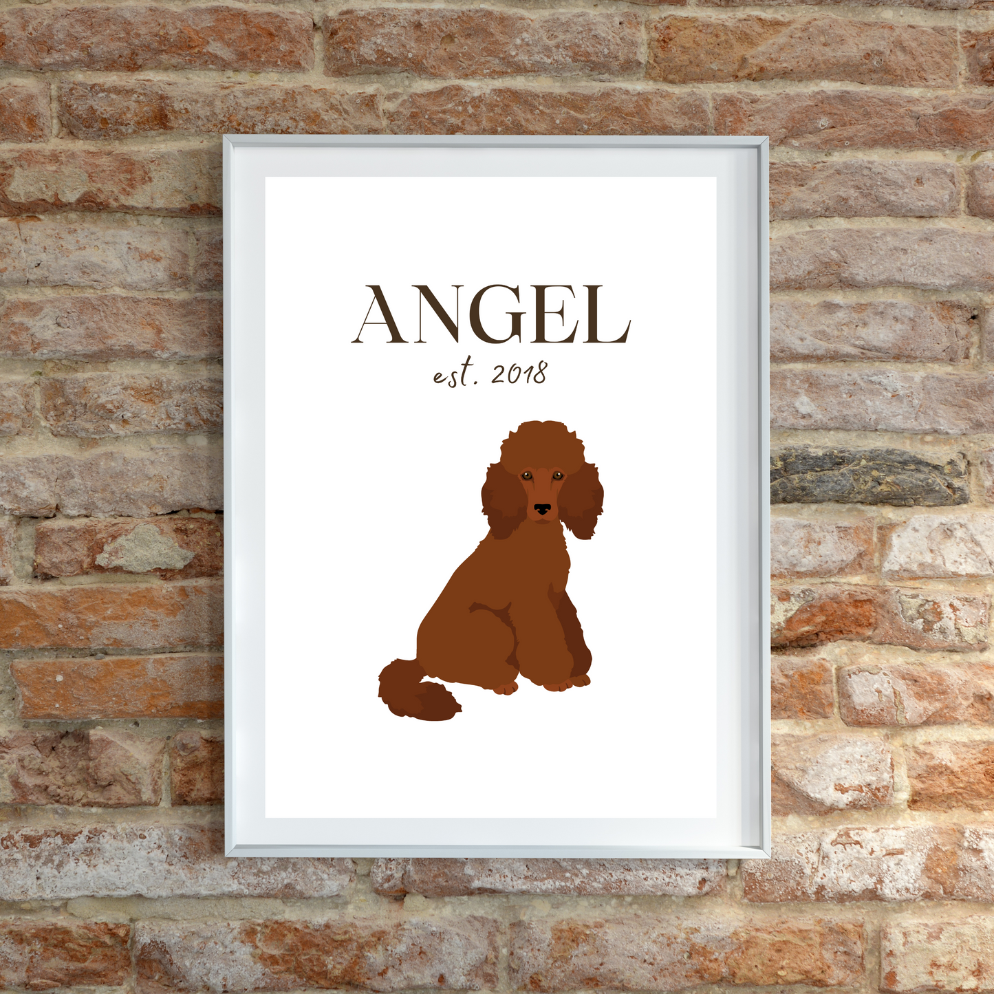 Personalised Poodle Pet Print