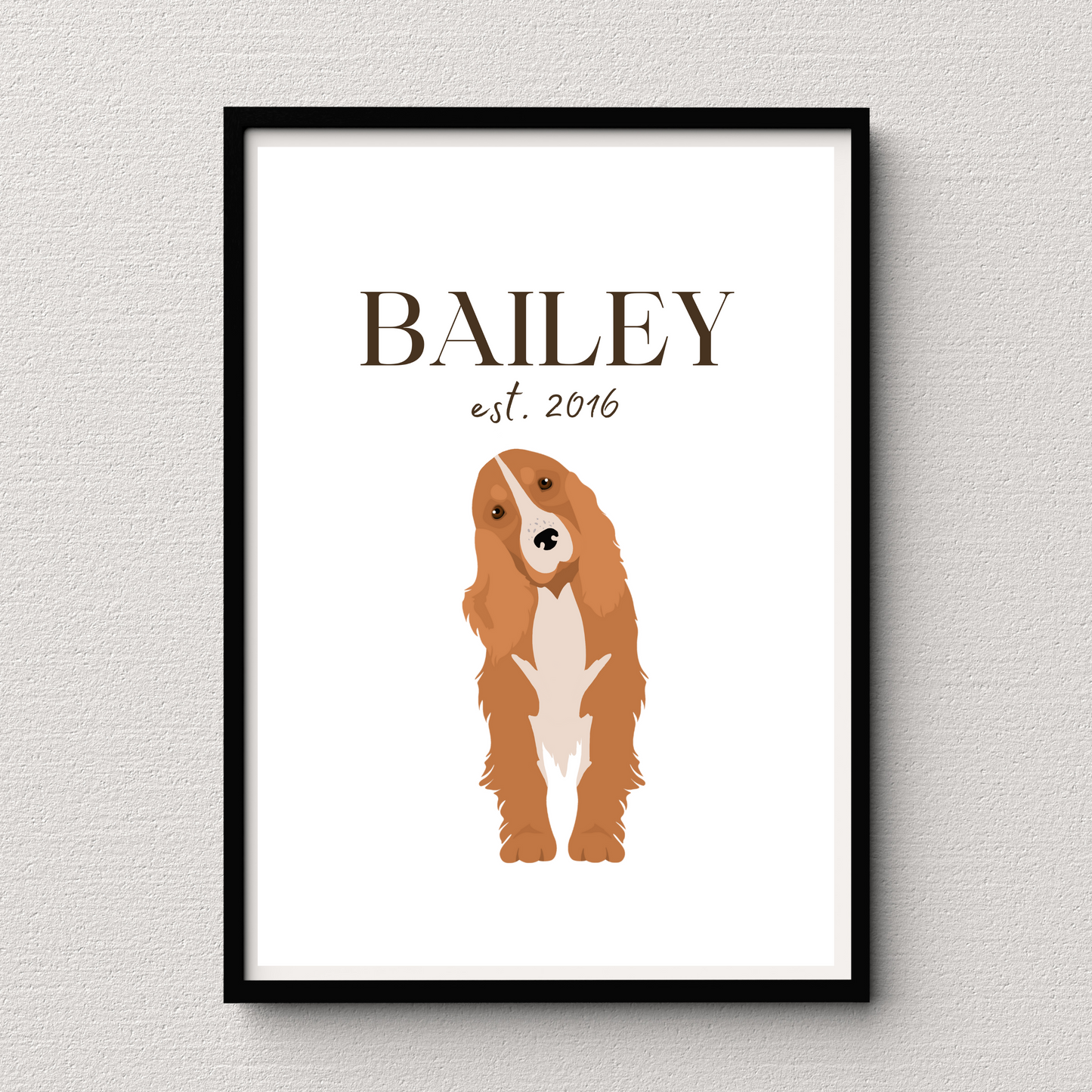 Personalised Cocker Spaniel Pet Print