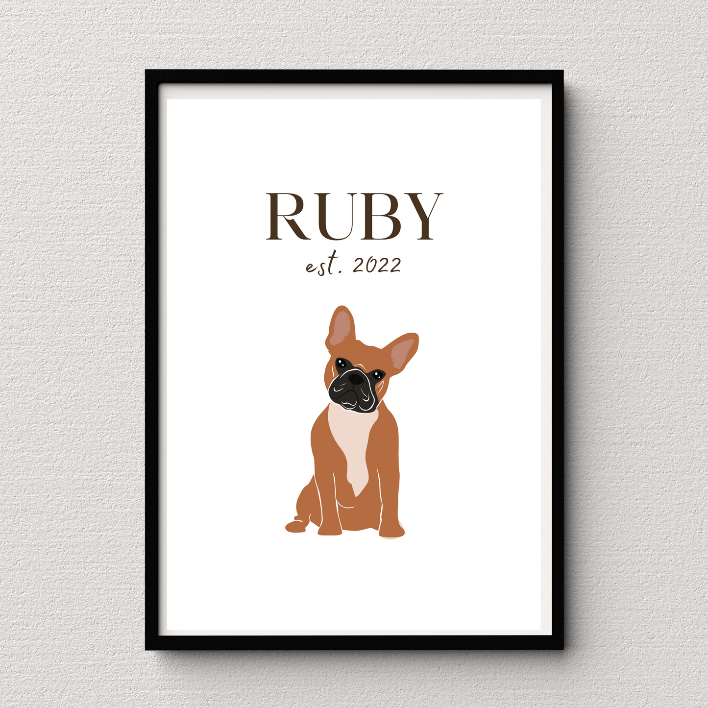 Personalised French Bulldog Pet Print