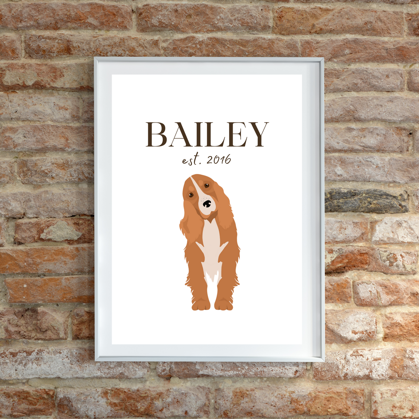 Personalised Cocker Spaniel Pet Print