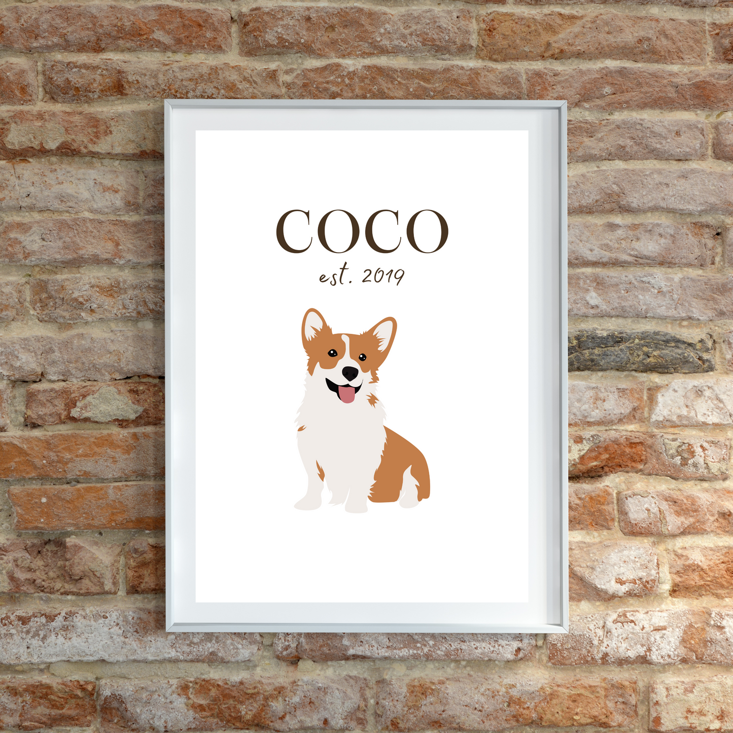 Personalised Corgi Pet Print