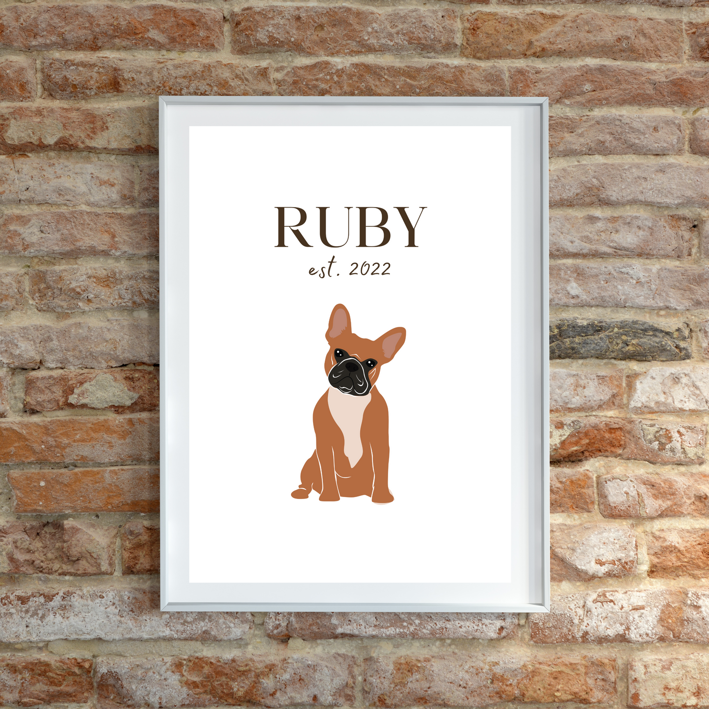 Personalised French Bulldog Pet Print