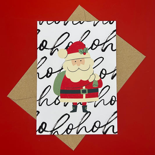 Santa Ho Ho Ho Christmas Card