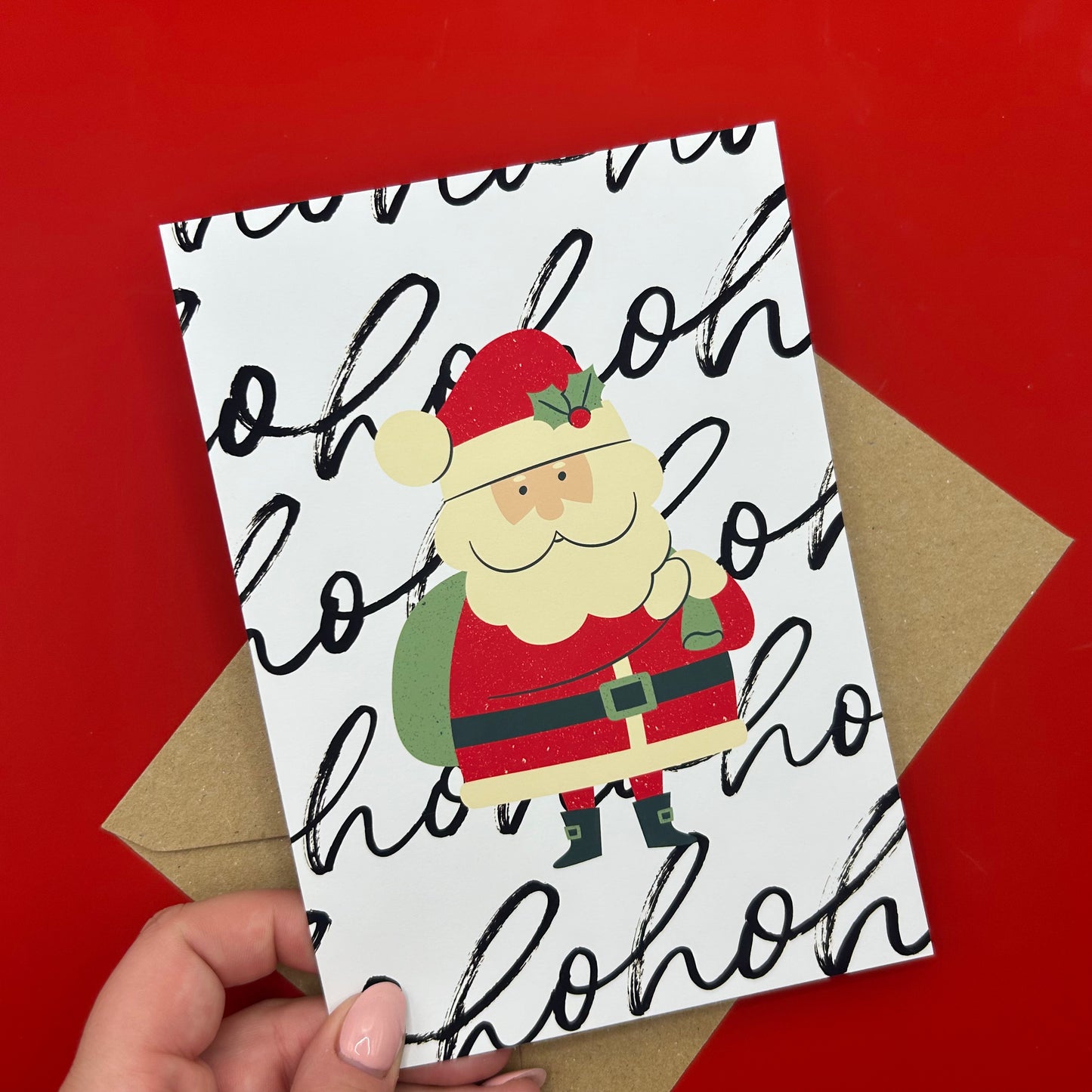 Santa Ho Ho Ho Christmas Card