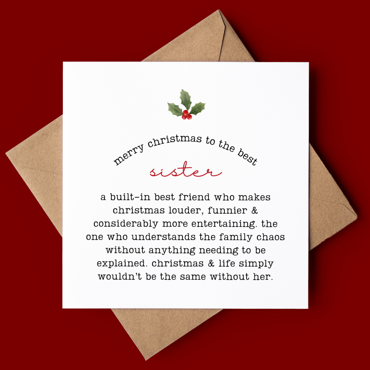 Sister Christmas Card