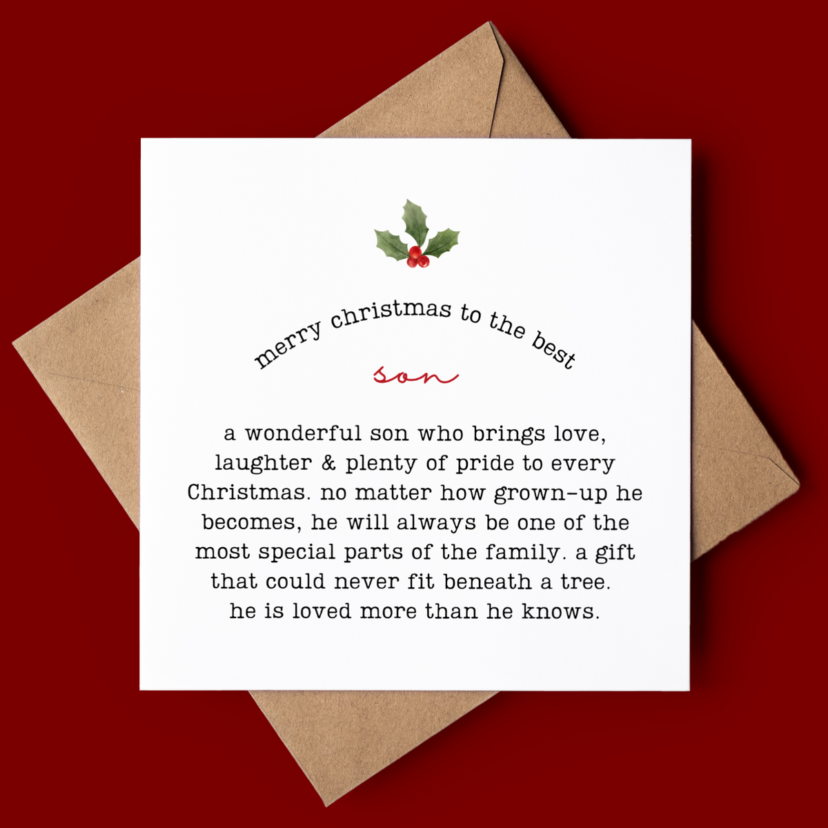 Son Christmas Card