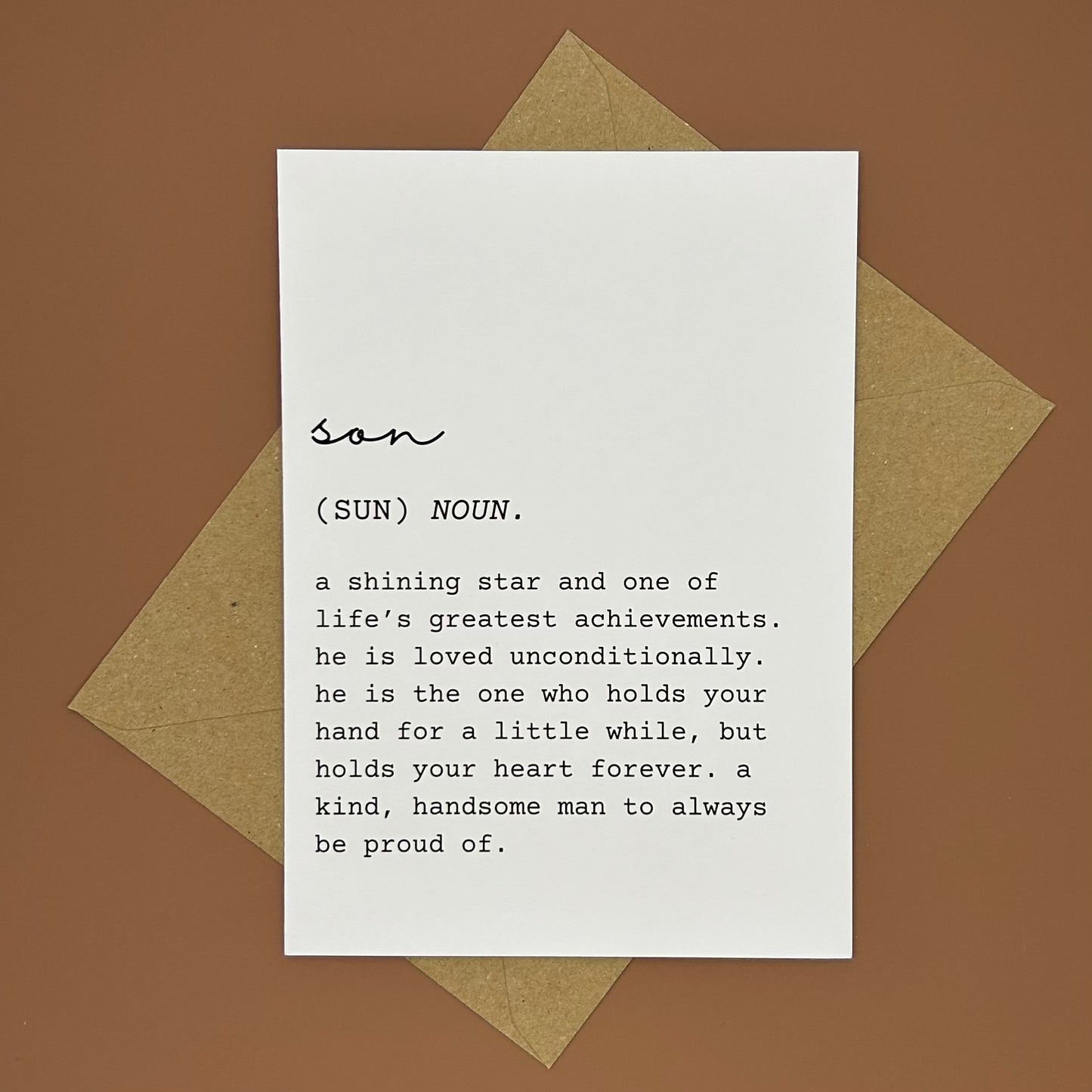 Son Definition Greeting Card