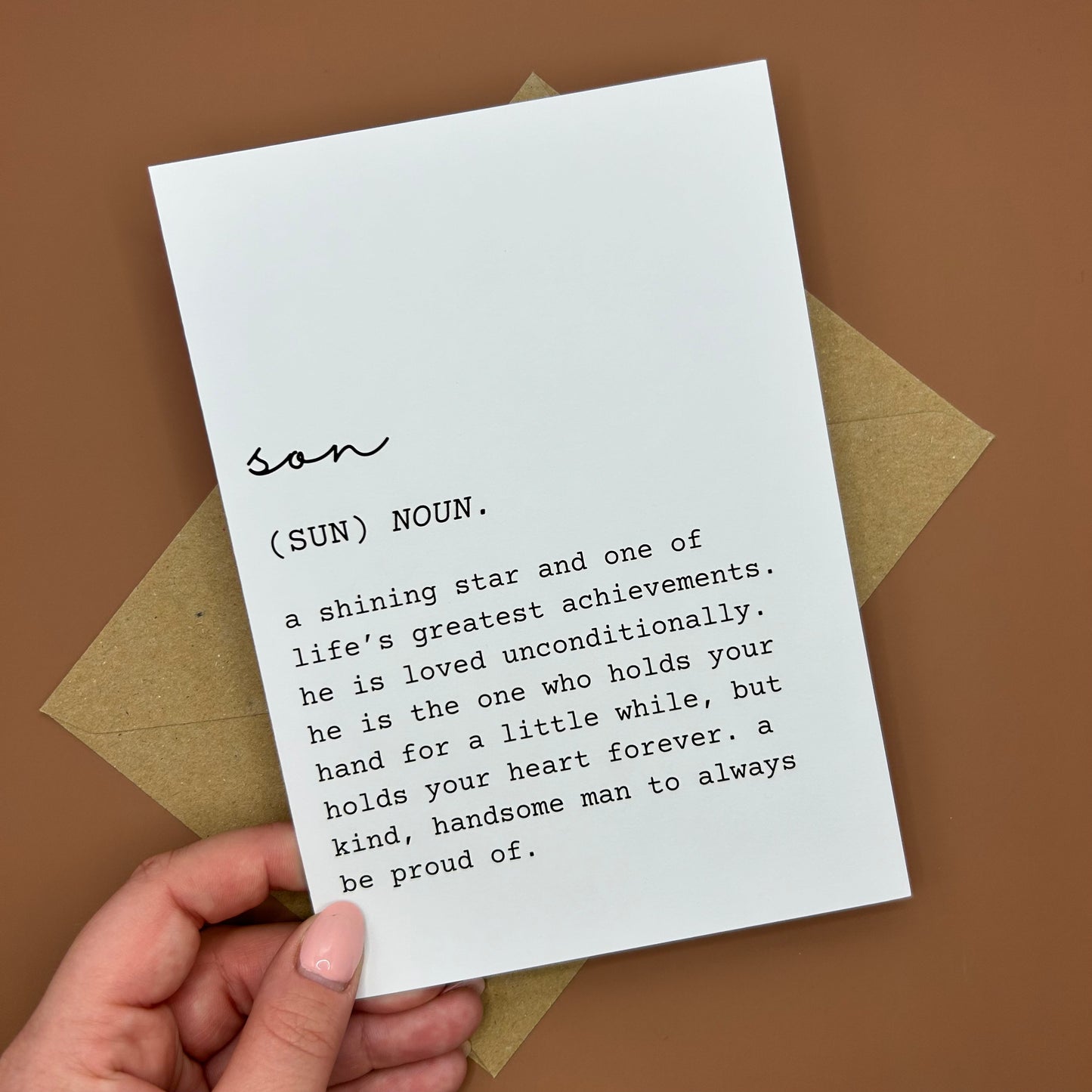 Son Definition Greeting Card