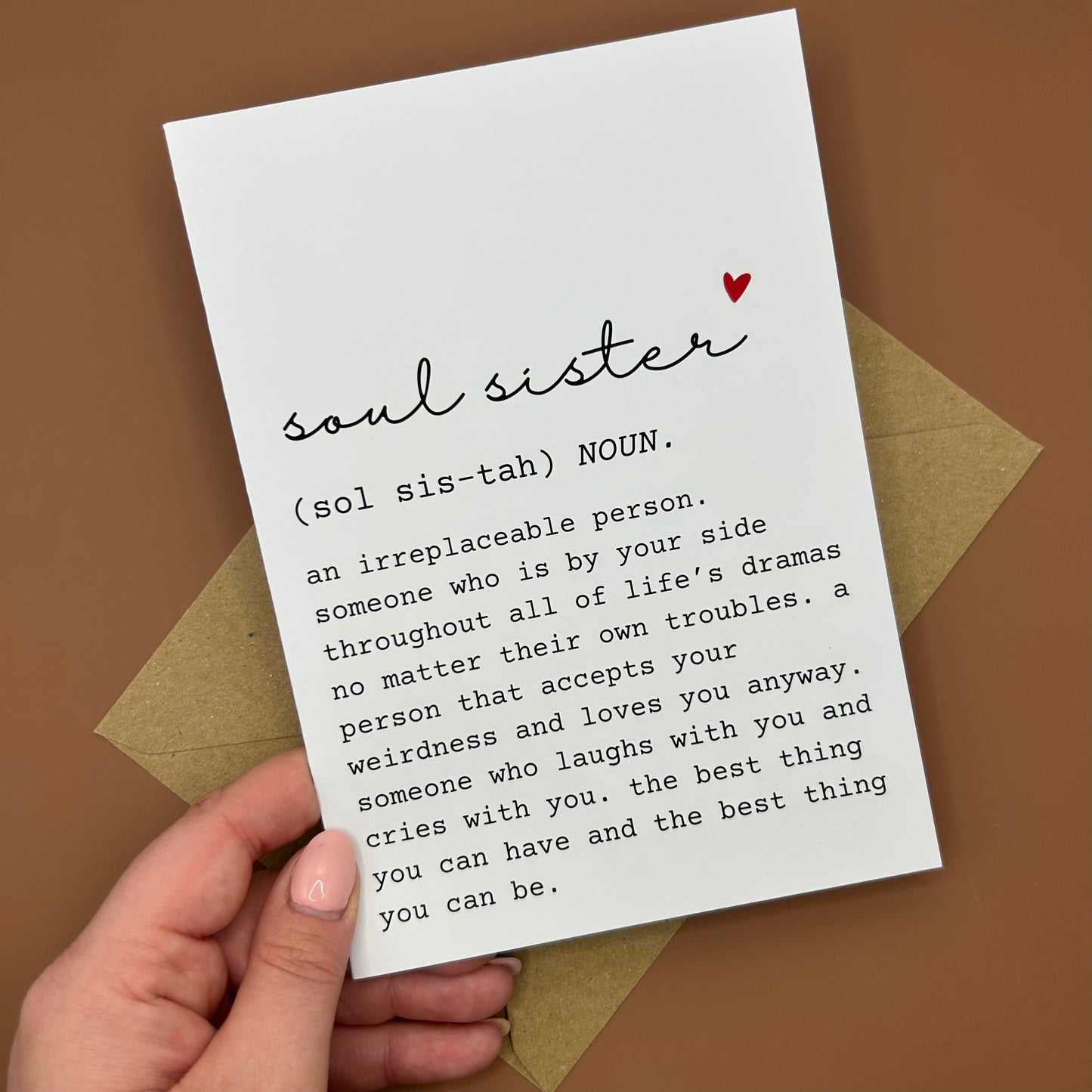 Soul Sister Definition Greeting Card