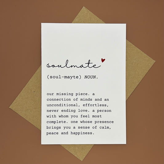 Soulmate Definition Greeting Card